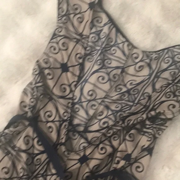 Elegant Navy blue and Tan Jumpsuit - Picture 6 of 7